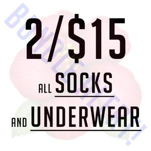 $15 For 2 Socks AND/OR Underwear